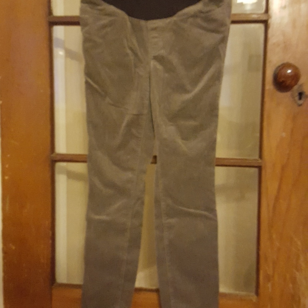 Loft Maternity silver skinny corduroy pants.
